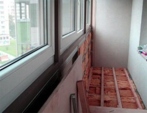 Как утеплить пол на балконе под линолеум. Применение минеральных ват