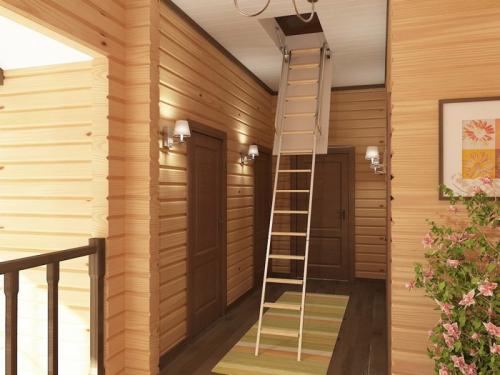 Складная лестница на чердак своими руками. Простая лестница из двух частей своими руками