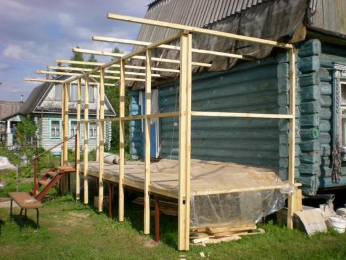 Чертеж веранды к дому. Веранда своими руками – пошаговая инструкция и советы экспертов, как изготовить пристройку к дому (105 фото)