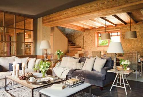 Прекрасные деревенские гостиные 06