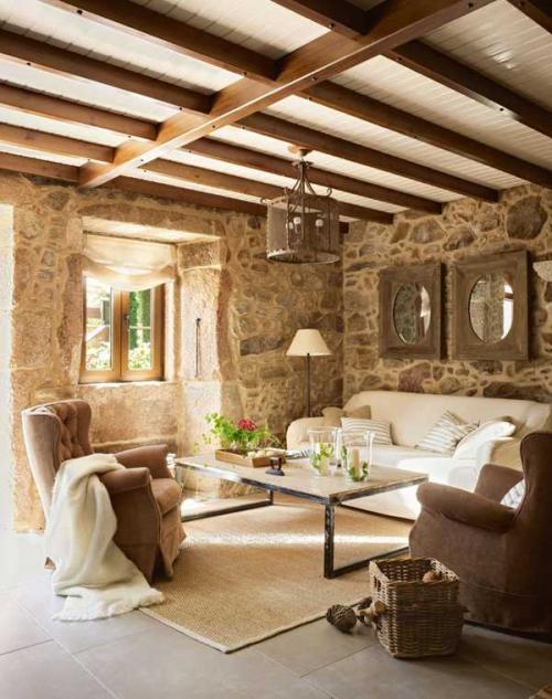 Прекрасные деревенские гостиные 10