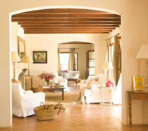 Прекрасные деревенские гостиные 13