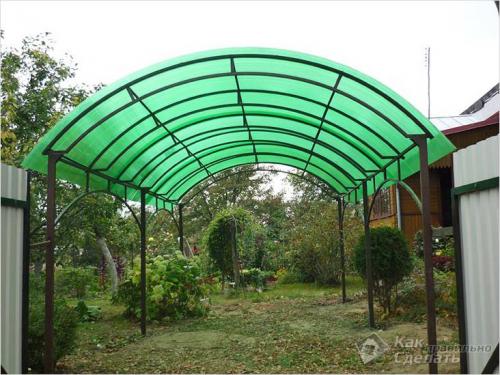 Навес над бассейном. Крыша для бассейна из поликарбоната своими руками 03