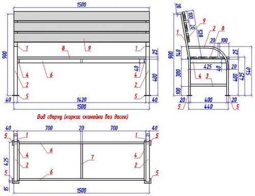 Лавка из профиля. Скамейка из профиля своими руками 05 Лавка из профиля. Скамейка из профиля своими руками 05