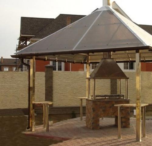 Барбекю из кирпича в беседке. Идеальный вариант