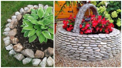 Оформление клумб камнями. Клумба из камней своими руками — секреты мастера, как самостоятельно оформить каменный цветник! (фото и видео)