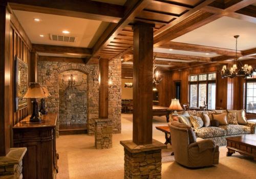 Оформление колонн в интерьере лофт. Колонны в интерьере