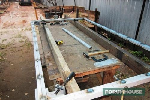 Откатные ворота с калиткой. Откатные ворота. Вариант 1