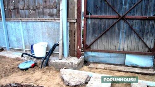 Откатные ворота с калиткой. Откатные ворота. Вариант 1