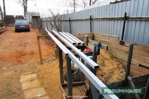 Откатные ворота с калиткой. Откатные ворота. Вариант 1