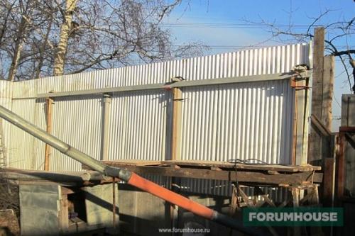 Откатные ворота с калиткой. Откатные ворота. Вариант 1