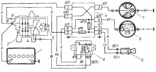 Схема подключения генератора ГАЗ 3110. Генератор ГАЗ 3110