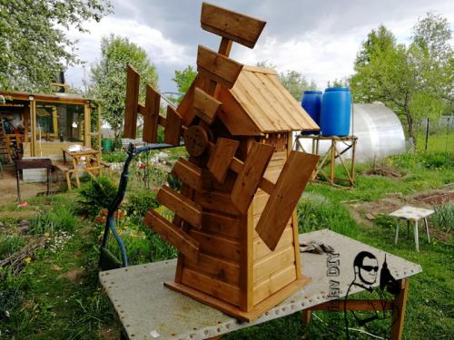 Мельницы для сада. Садовая декоративная мельница своими руками