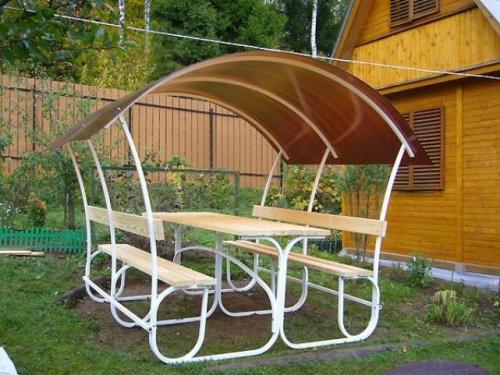 Легкие навесы из труб и тканей. Навес из пластиковых водопроводных труб на даче