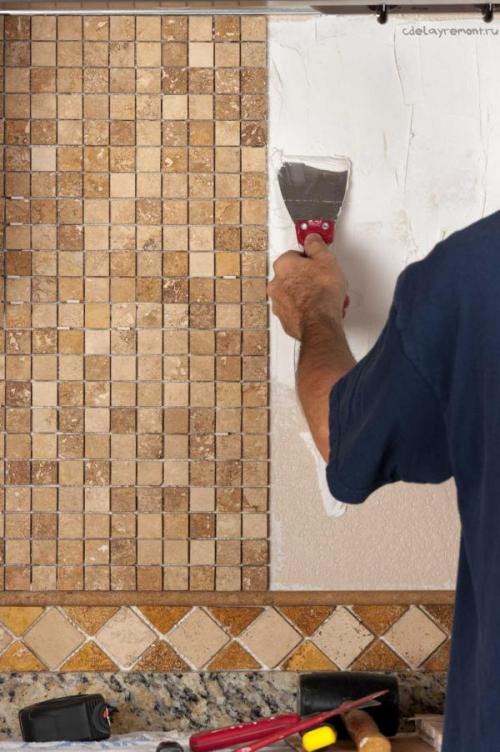 Скоростная укладка плитки на стену. Какой способ укладки плитки для стен самый быстрый