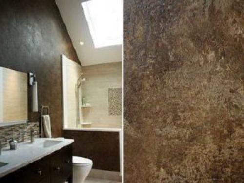 Отделка стен в туалете декоративной штукатуркой. Декоративная штукатурка в ванной