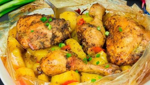 Самая вкусная Курица запечённая целиком в рукаве в духовке. Капуста, запеченная в рукаве 25