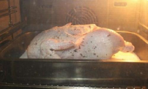 Курица на соли не получилась. Способ приготовления: