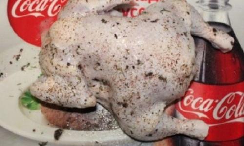 Курица на соли не получилась. Способ приготовления: