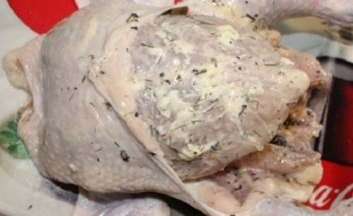 Курица на соли не получилась. Способ приготовления: