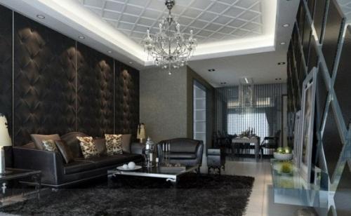 Цвет стен в гостиной с темной мебелью. Гостиная в темных тонах фото