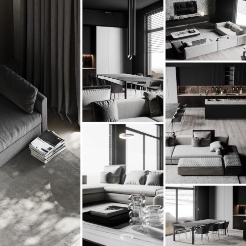 Дизайн квартиры в бело серых тонах. Почему серый цвет в интерьере так популярен