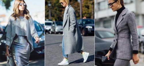 Сочетания с серым в одежде. Кому подходит