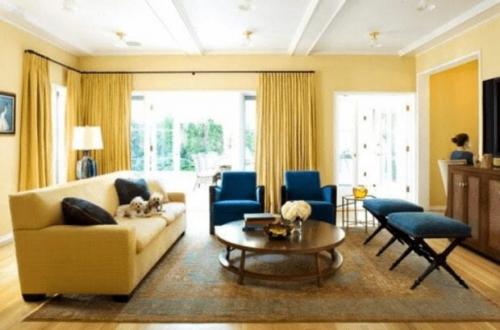 Желтый цвет в интерьере и его сочетания с другими цветами