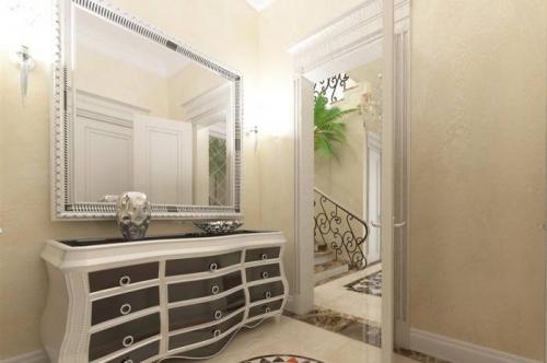 Кремовый цвет стен в гостинной. Применение