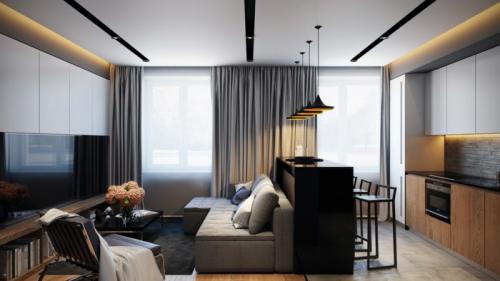 Гостиная в современном стиле в светлых тонах. Цветовые решения и декор светлой гостиной 23