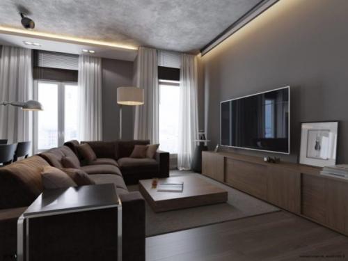 Гостиная в современном стиле в светлых тонах. Цветовые решения и декор светлой гостиной 24