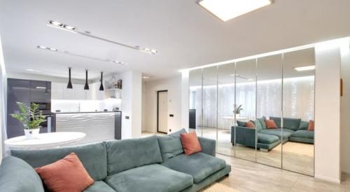 Гостиная в современном стиле в светлых тонах. Цветовые решения и декор светлой гостиной 14