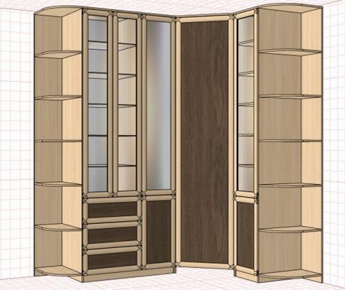 Как и какую гардеробную систему выбрать. Угловой вариант гардероба 02 Как и какую гардеробную систему выбрать. Угловой вариант гардероба 02