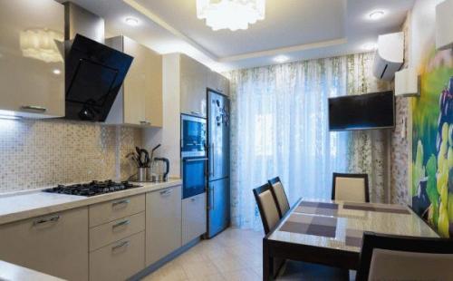 Кухонный гарнитур в однокомнатной квартире. Дизайн кухни в однокомнатной квартире (100 фото) 07 Кухонный гарнитур в однокомнатной квартире. Дизайн кухни в однокомнатной квартире (100 фото) 07