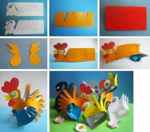 Поделки для детей 7 лет из бумаги. Аппликации из цветной бумаги для дошкольников
