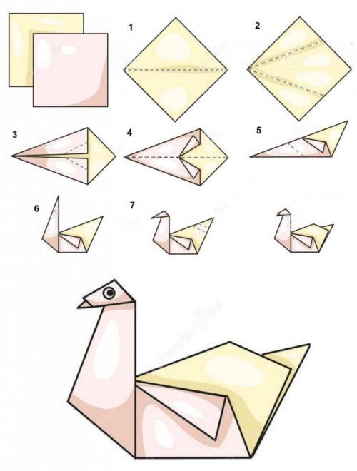 Детские поделки из бумаги своими руками поэтапно. Оригами из бумаги -схемы для детей (100 шт)