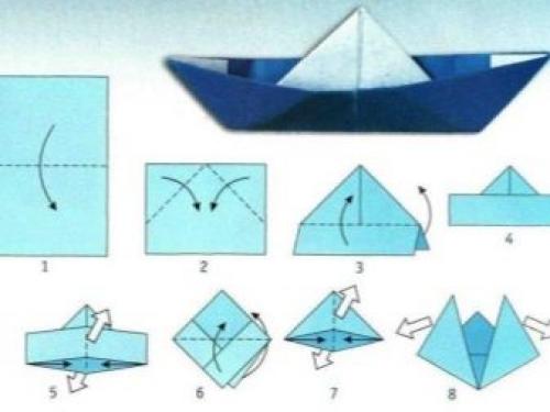Детские поделки из бумаги своими руками поэтапно. Оригами из бумаги -схемы для детей (100 шт) 36