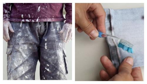 Как вывести засохшую масляную краску с одежды. Как очистить краску с одежды, свежую и засохшую