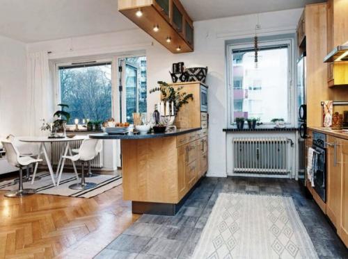 Как отделить кухню в маленькой студии. Кухня в маленькой квартире-студии: фото дизайна