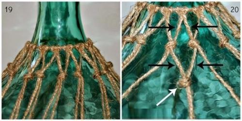 Шпагат из пластиковых бутылок. Украшение бутылок шпагатом