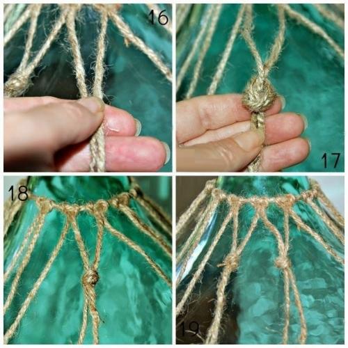 Шпагат из пластиковых бутылок. Украшение бутылок шпагатом