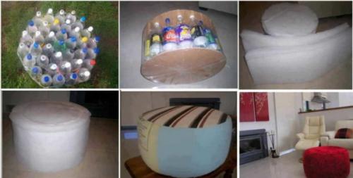 Как сделать целый лист из нескольких пластиковых бутылок. Мебель из подручных материалов: утилизируем пластиковые бутылки