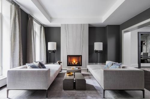 Интерьер гостинной в бело серых тонах. Варианты цветового решения в серой гостиной