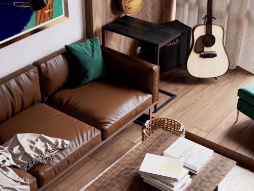 Дизайн однокомнатной квартиры 2022. Ретро, хиппи и кинфолк 05