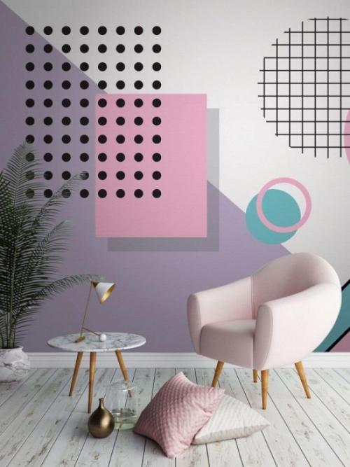 Дизайн однокомнатной квартиры 2022. Ретро, хиппи и кинфолк 02