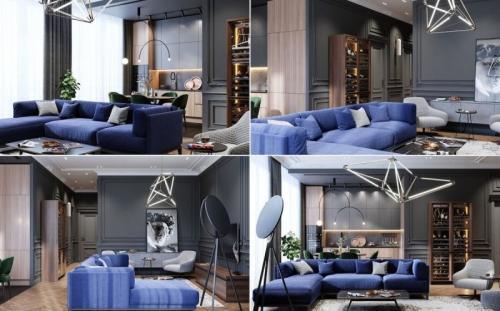 Дизайн однокомнатной квартиры 2022. Ретро, хиппи и кинфолк 07