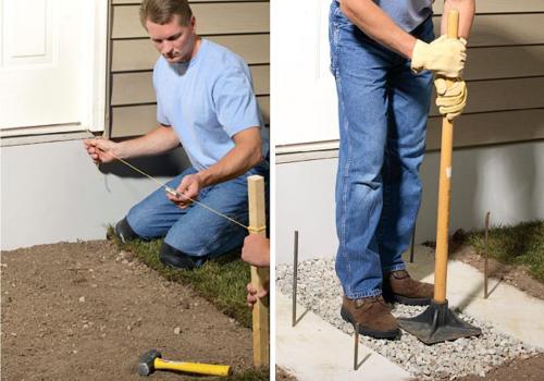 Входное крыльцо частного дома. Фундамент для крыльца