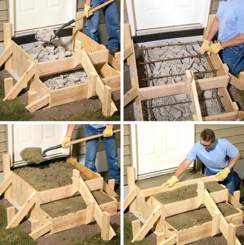 Входное крыльцо частного дома. Фундамент для крыльца