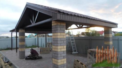 Бетонирование столбов для навеса. Способы установки опорных столбов для навеса