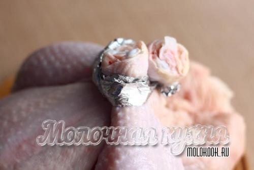 Курица в соли в духовке. Способ приготовления: